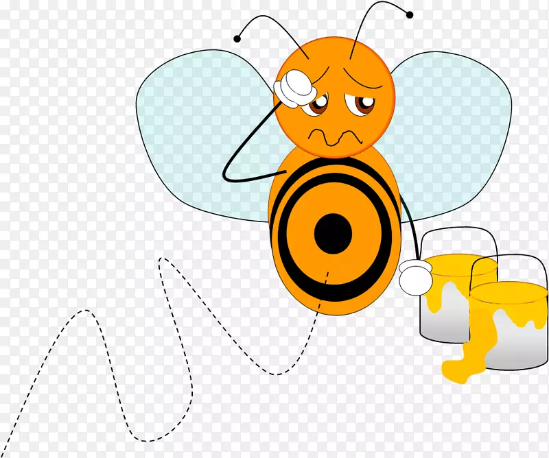 蜜蜂剪贴画-卡通蜂巢