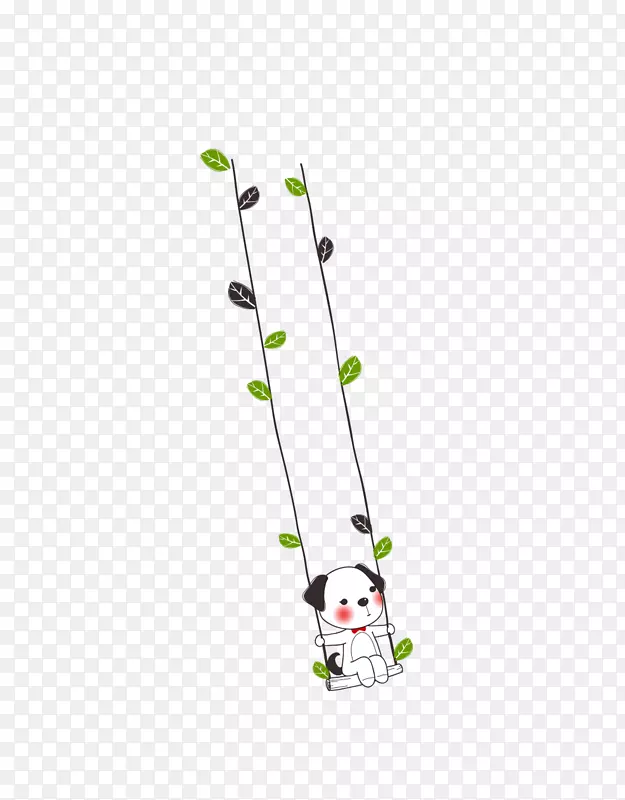 狗秋千儿童卡通-美丽的卡通可爱的动物小狗秋千