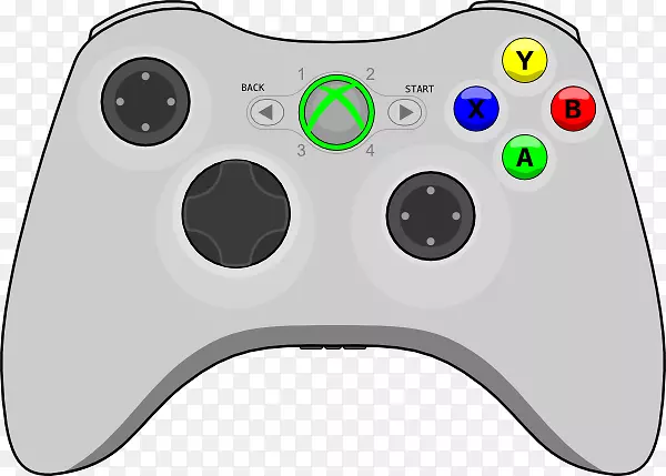 黑色Xbox 360控制器Xbox一控制器剪贴画-SVG画廊