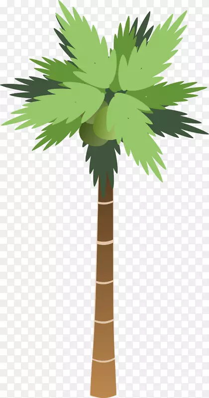 槟榔科椰子树剪贴画卡通棕榈树图像