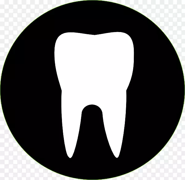 人类牙齿医学剪贴画-牙齿黑色剪贴画