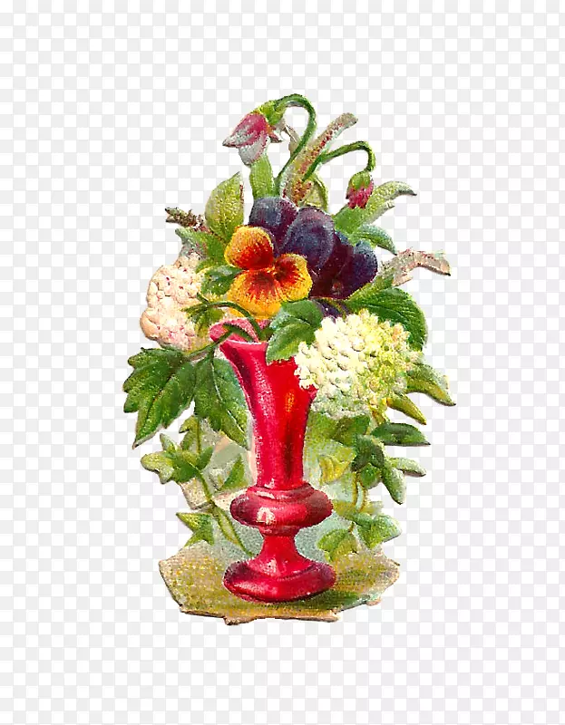 花卉设计花瓶花夹艺术免费花卉图形