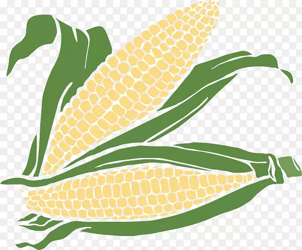 玉米玉米芯上的糖果玉米剪辑艺术-玉米剪贴画