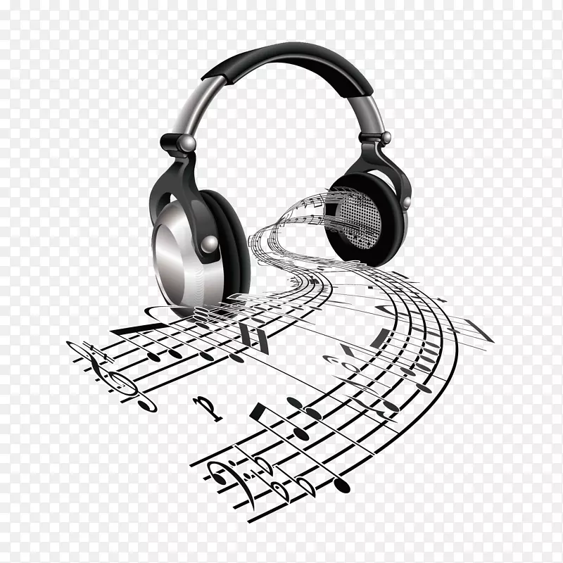 耳机音乐音符免费音符和耳机