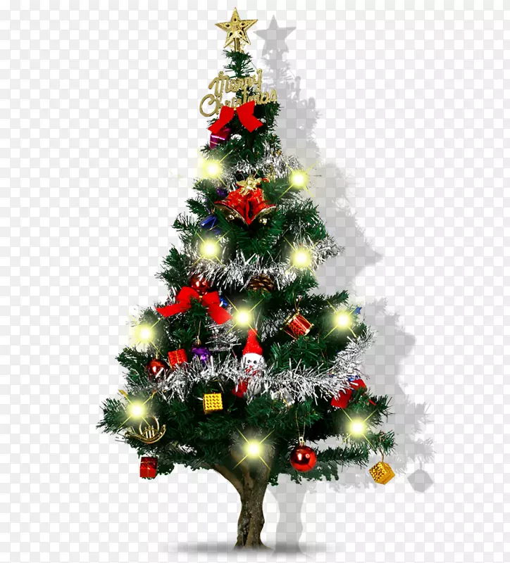 圣诞老人圣诞树，圣诞装饰品-闪闪发光的圣诞树