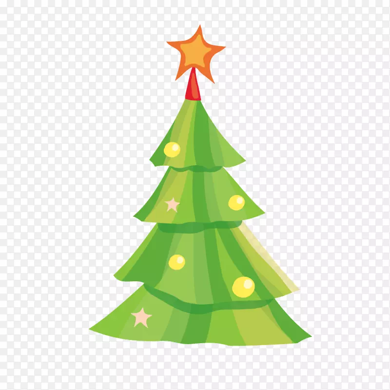 新年圣诞树剪贴画圣诞树彩绘
