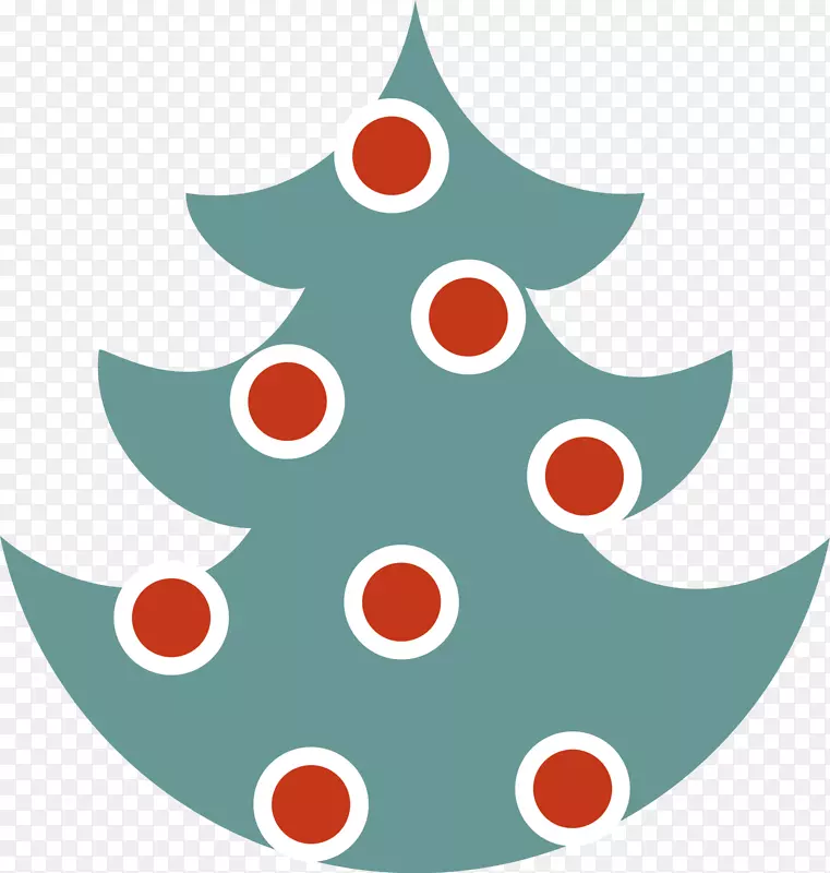圣诞树冷杉盘夹艺术绿色圣诞树