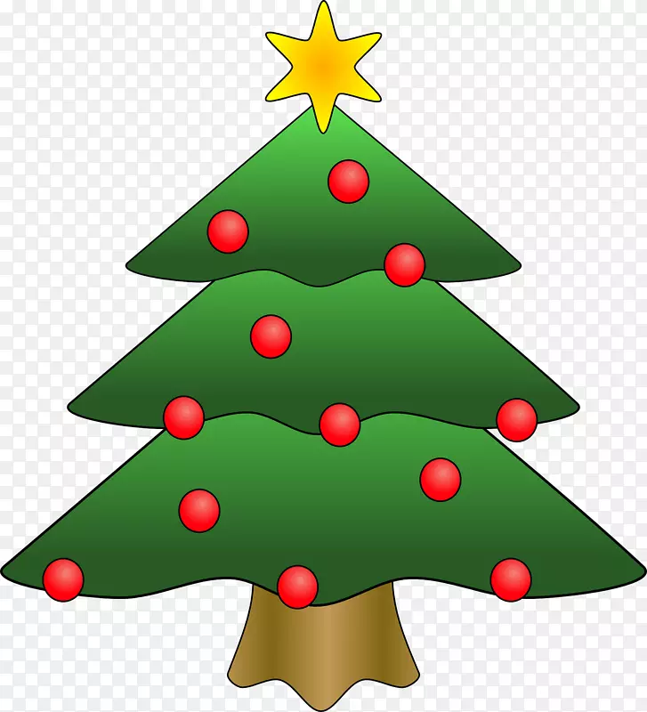 圣诞树剪贴画-彩色圣诞树