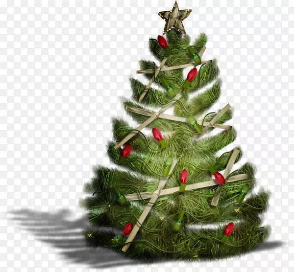 圣诞树圣诞老人圣诞装饰冷杉-美丽的圣诞树