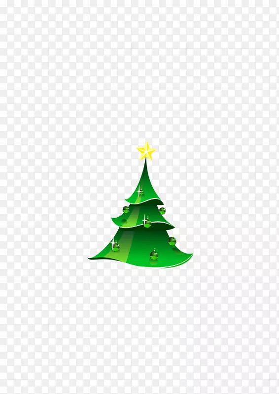 圣诞树，冷杉，云杉，圣诞装饰品-绿色卡通圣诞树