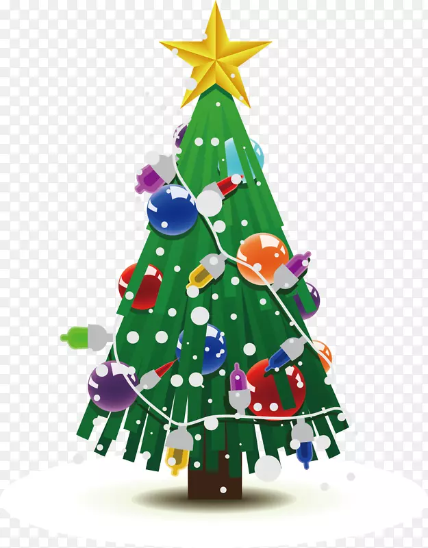 圣诞树画圣诞装饰-免费圣诞树拉PNG