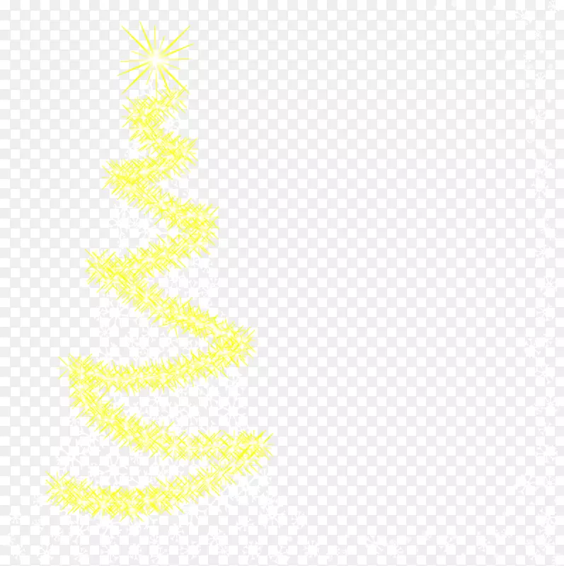 黄色树天空角字体-圣诞树