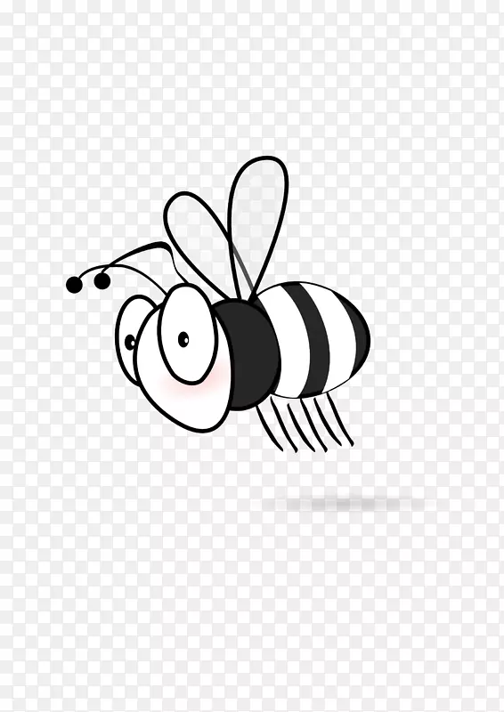 蜜蜂大黄蜂剪贴画-蜜蜂线条艺术