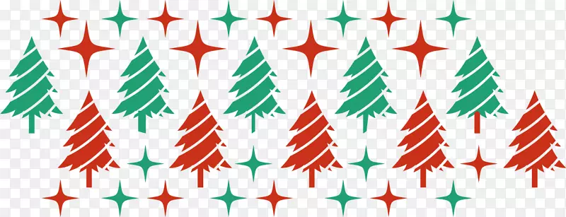 圣诞树绿色红色剪贴画红色和绿色圣诞树