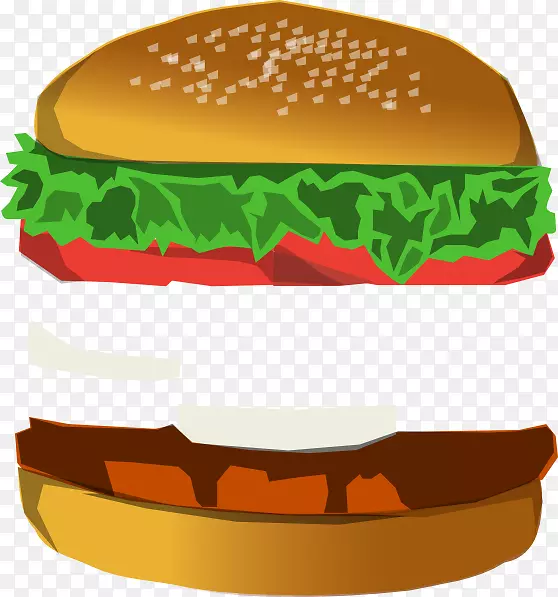 汉堡包芝士肉桂卷热十字面包夹艺术素食汉堡剪贴画