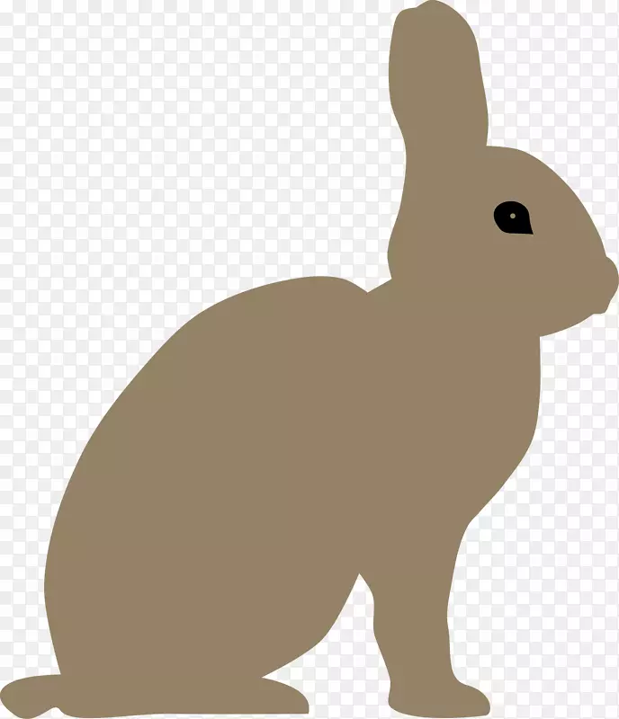 复活节兔子雪鞋兔剪贴画-雪鞋兔剪贴画