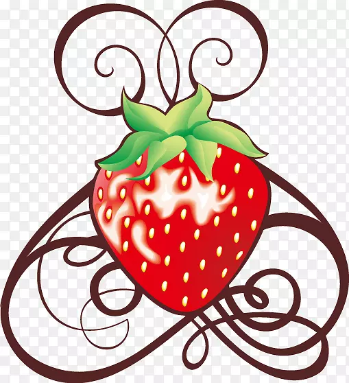 草莓艺术.手绘卡通草莓