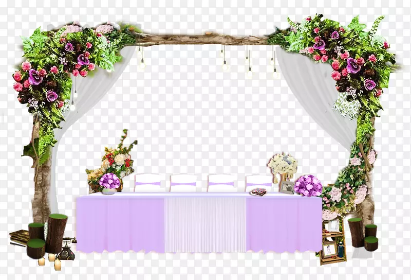 花卉设计婚宴-花园婚礼装饰