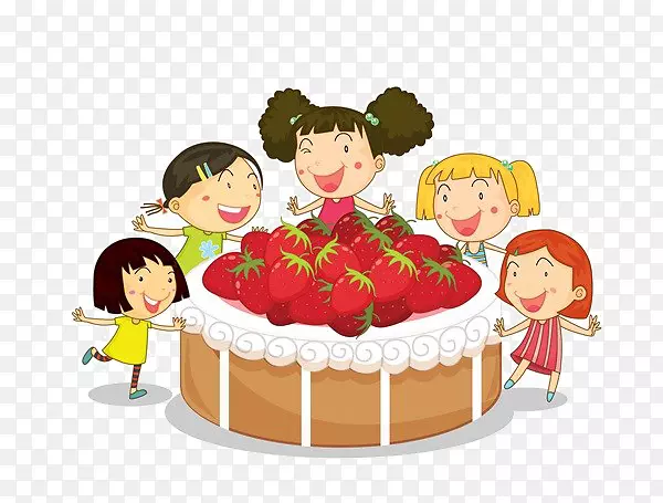 短蛋糕草莓奶油蛋糕生日蛋糕剪贴画.卡通草莓蛋糕材料