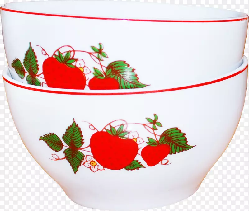 草莓碗陶瓷.草莓印花