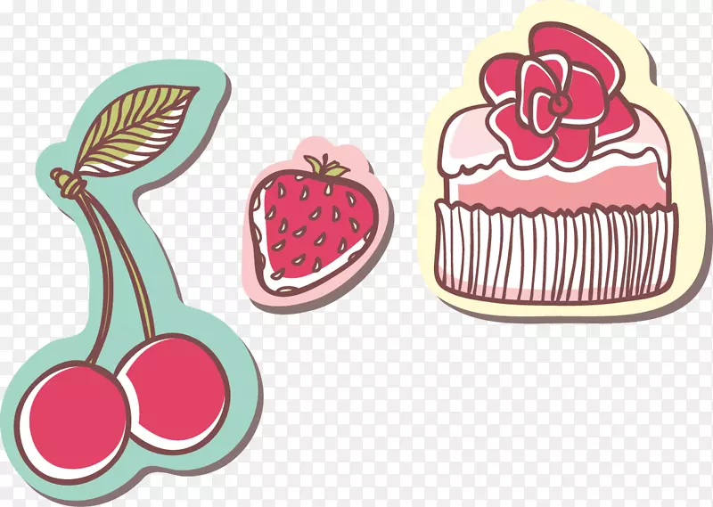 冰淇淋蛋糕面包店生日蛋糕草莓樱桃奶油蛋糕