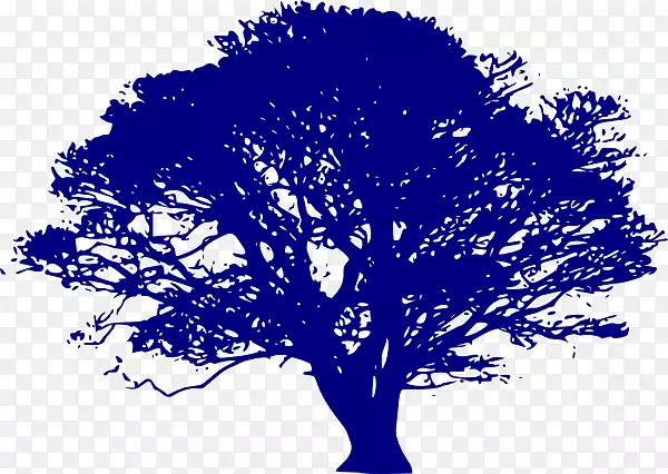 英国橡树栎树夹艺术-蓝科剪贴画