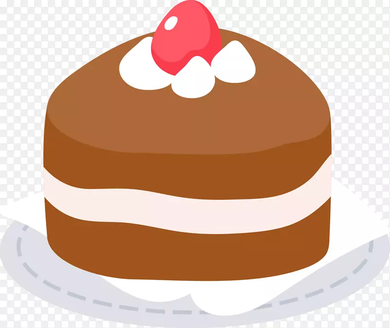 生日蛋糕儿童插图-手绘草莓蛋糕