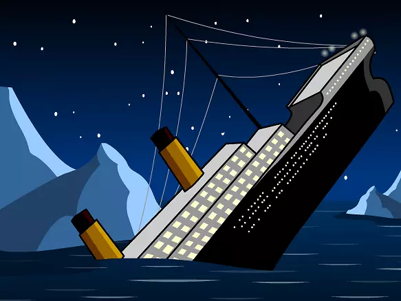 rms泰坦尼克号冰山剪贴画的沉没.泰坦尼克号悬崖峭壁