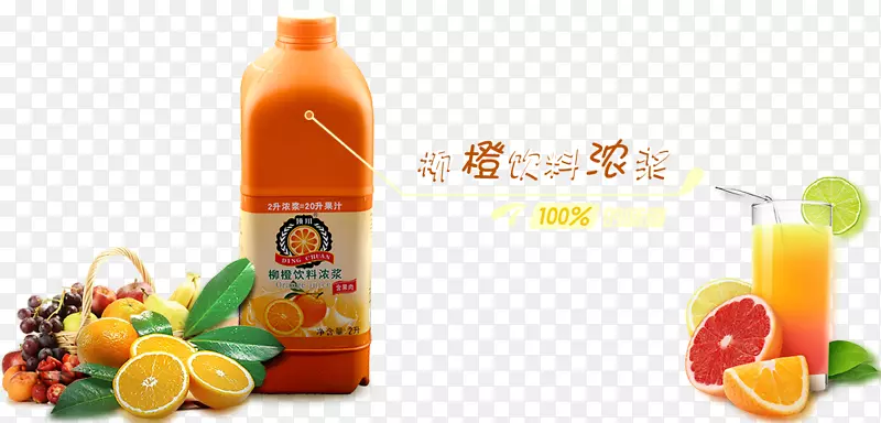 橙汁饮料网页横幅果汁