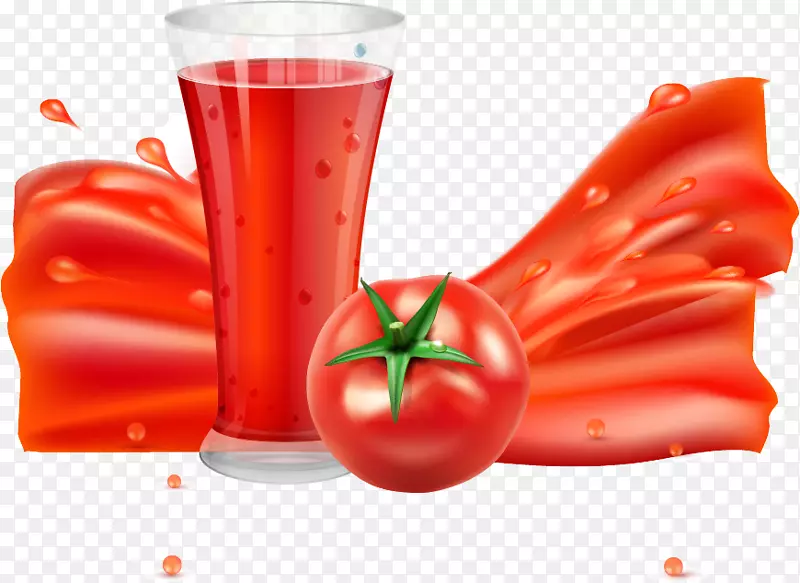 番茄汁汽水.创造性果汁面板