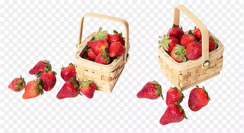 Aedmaasikas草莓桌面壁纸水果-两个蓝色草莓