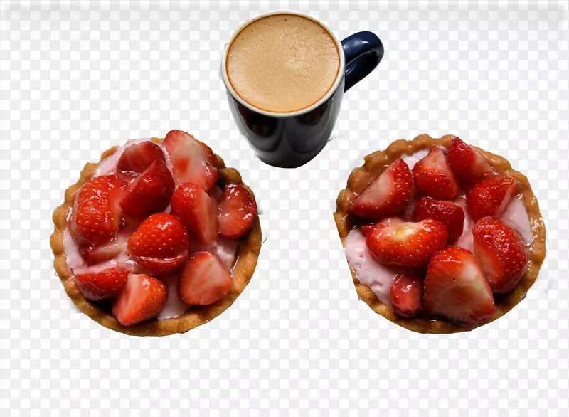 咖啡汁草莓派馅饼草莓蛋糕