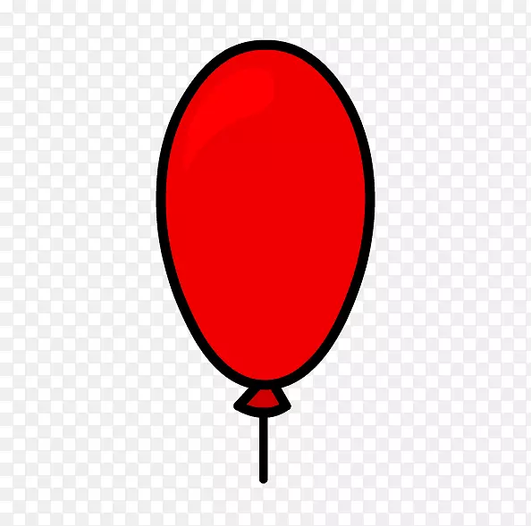 俱乐部企鹅气球红夹艺术-红色气球剪贴画