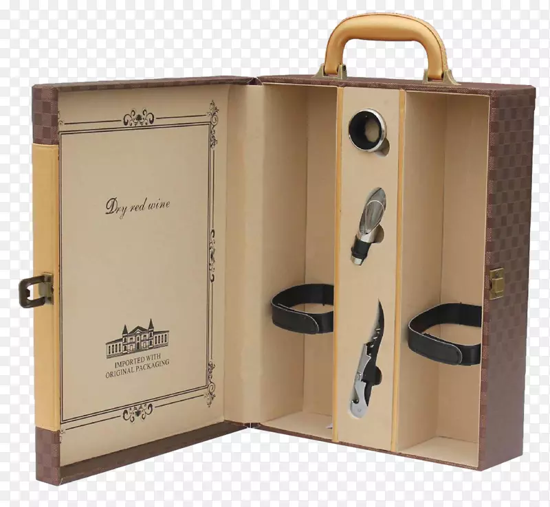 红酒盒纸包装和标签盒设计