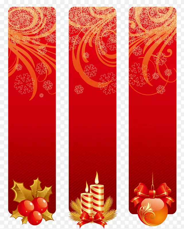 圣诞横幅剪贴画-免费圣诞装饰品拉料