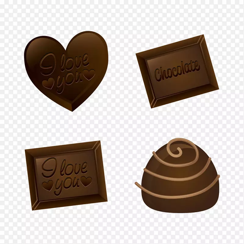 巧克力松露巧克力奶脯-各种形状的巧克力