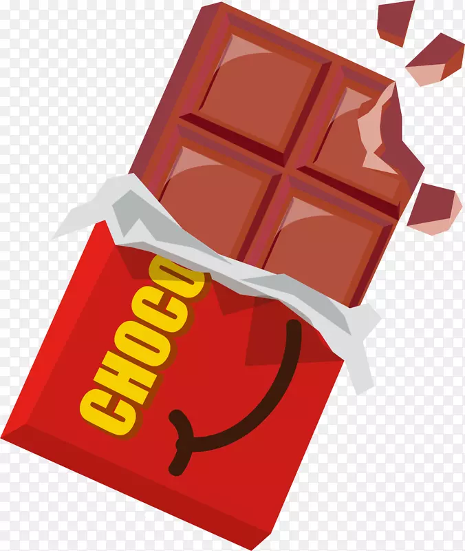巧克力棒电脑图标免版税插图-红巧克力