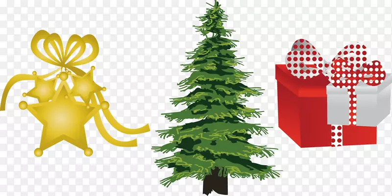 冬青树、松木剪贴画-圣诞创意