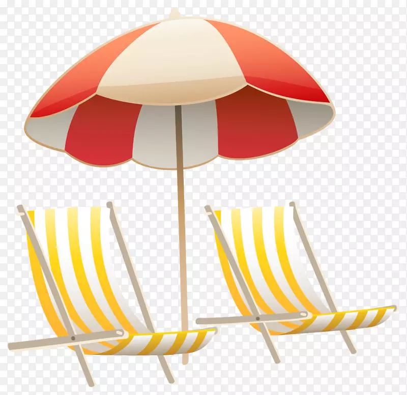 沙滩椅剪贴画-伞椅剪贴画