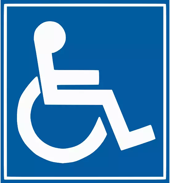 残疾人士泊车许可证轮椅无障碍剪贴画