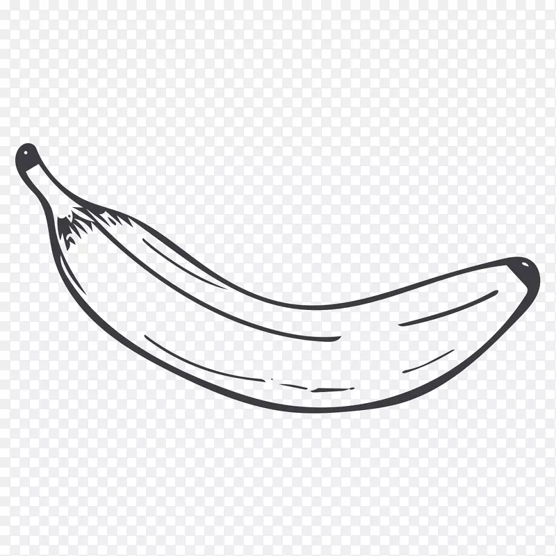 黑白水果香蕉-香蕉线