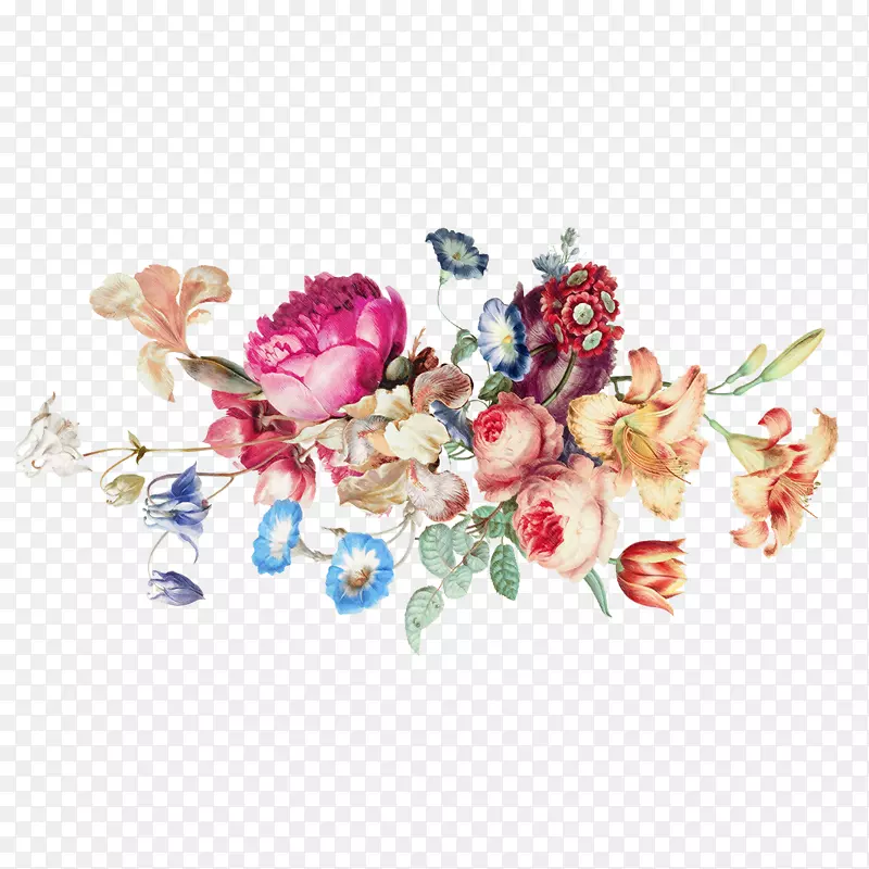 花-复古写实花卉装饰