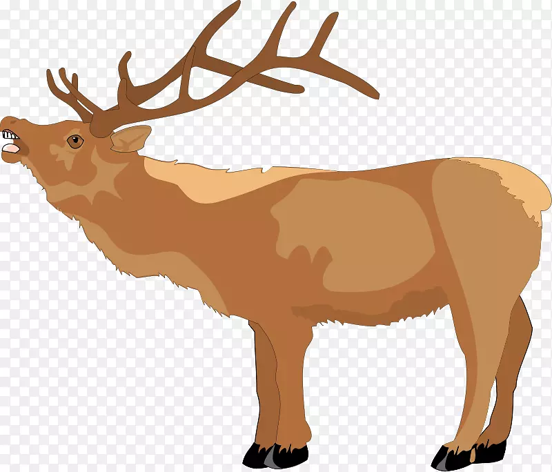 鲁道夫驯鹿圣诞剪辑艺术免费动物载体