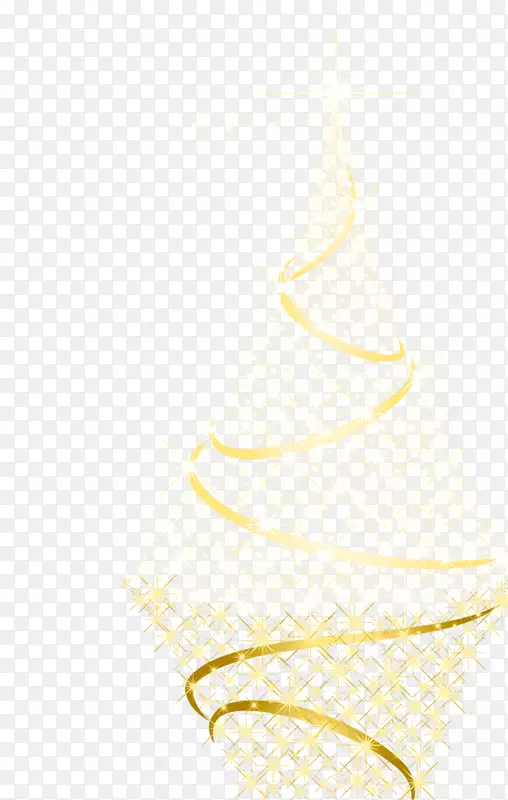 黄色彩带圣诞树