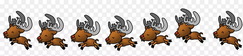 鲁道夫驯鹿圣诞老人剪贴画-舞蹈驯鹿剪贴画