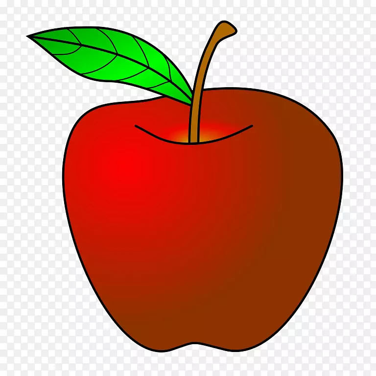 苹果免费内容剪贴画-红苹果图片