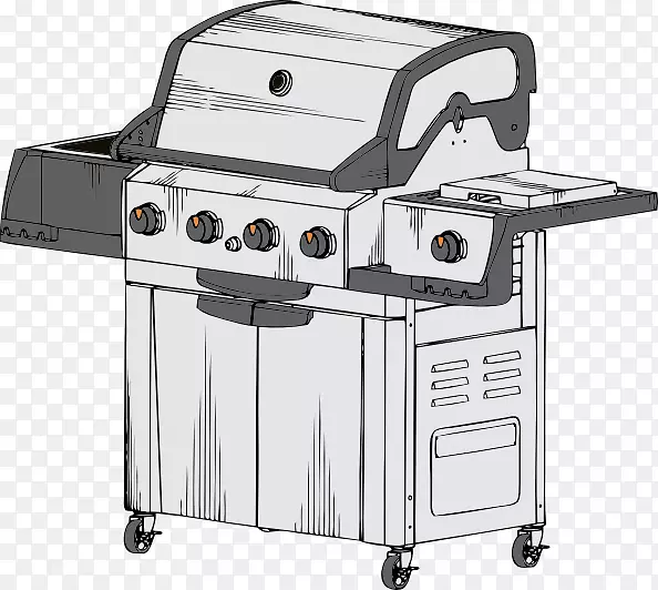 烧烤架，备用肋骨，烤肉，焦炭，剪贴画.白色烤架