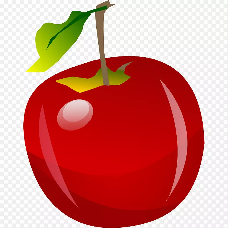 苹果剪贴画-红苹果图片