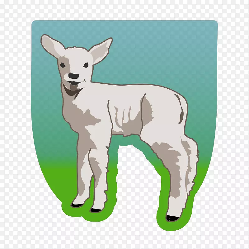 大角羊剪贴画-羔羊形象