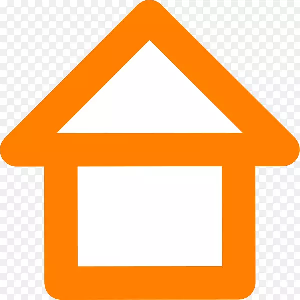 温室电脑图标剪贴画橙色房屋剪贴画